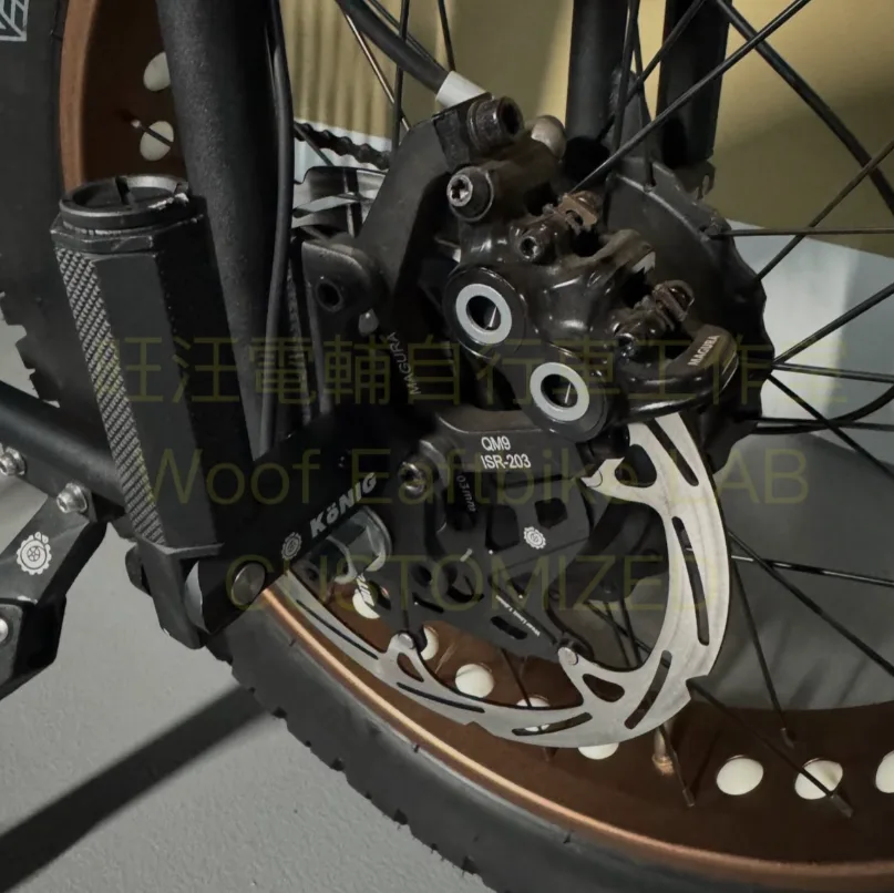 SEIC Unimoke 後輪 KONIG 轉接座與 Magura 卡鉗、M2D 浮動碟