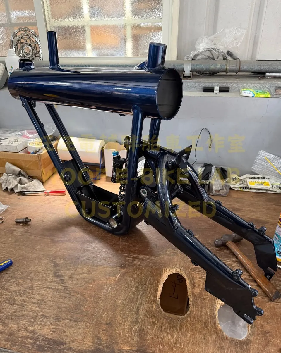 烤成海軍藍的 COSWHEEL T20 車架
