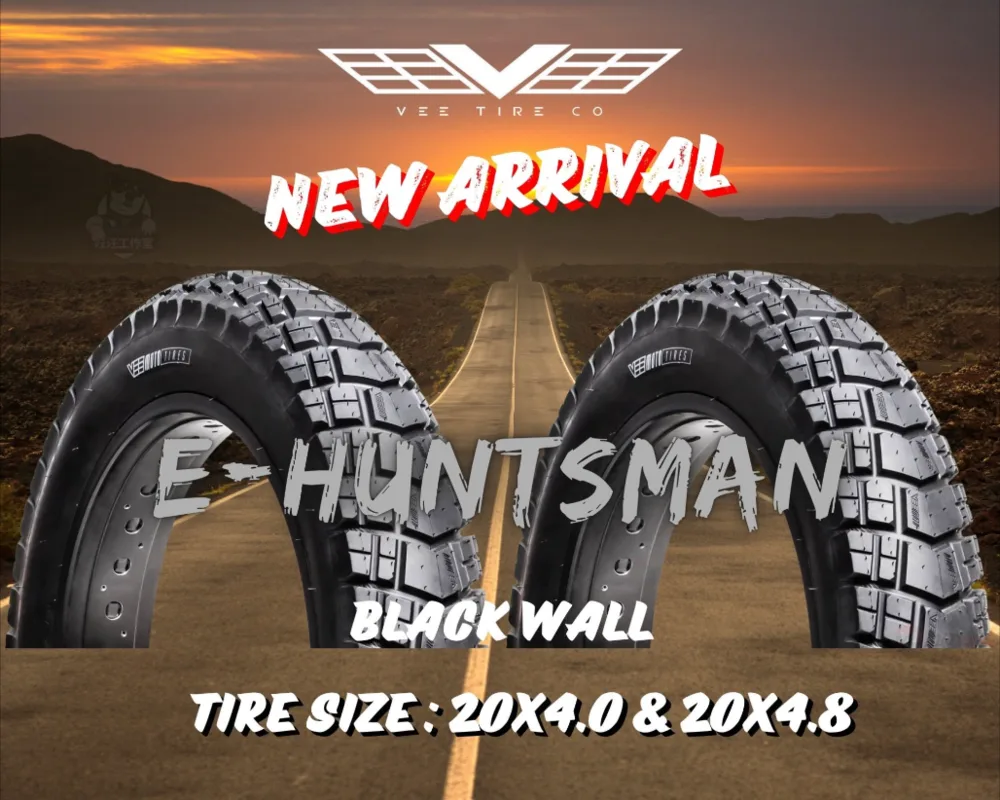VEE Tire E-Huntsman 黑邊胖胎，尺寸 20x4.0 與 20x4.8