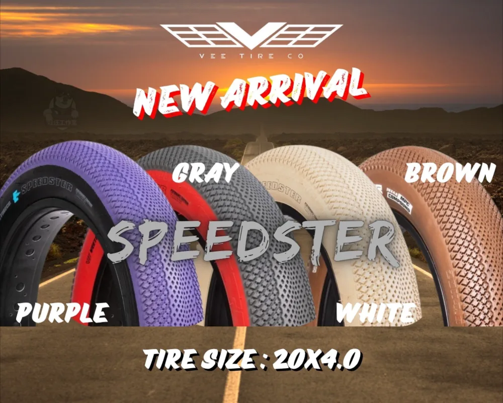VEE Tire Speedster 彩色胖胎：紫色、灰胎紅邊、白色、咖啡色